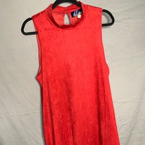 Shoulder Less High Neck Maroon Dress